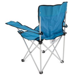 Składane krzesło z uchwytem na kubek - niebieski