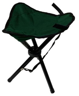Składane krzesło -trójnóg z siedziskiem - zielony