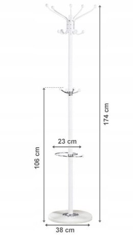 Stojak wieszak na ubrania odzież parasole marmur