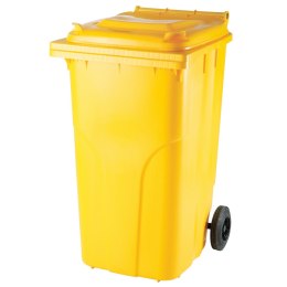 Pojemnik kubeł na odpady i śmieci ATESTY Europlast Austria - żółty 240L