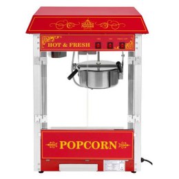 Profesjonalna wydajna maszyna do popcornu nastawna 230V 1.6kW czerwona