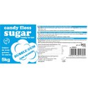 Kolorowy smakowy cukier do waty cukrowej niebieski o smaku gumy balonowej 5kg