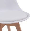 Zestaw krzeseł do jadalni z plastikowym siedziskiem, 2 szt.,