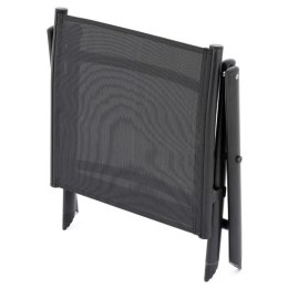 Składane krzesło aluminiowe, czarne