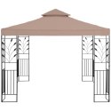 Pawilon ogrodowy namiot altana zadaszenie składane z ornamentem 3 x 3 x 2.6 m beżowe