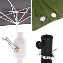 Półokrągły parasol z pokrowcem i stojakiem, 265 x 138 x 230