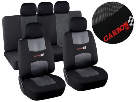 Pokrowce na siedzenia Airbag Dark, zestaw 9 szt