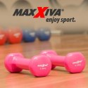 MAXXIVA Zestaw hantli winylowych 2 x 0,5 kg, różowe