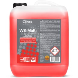 Doskonały płyn do mycia łazienek urządzeń sanitarnych fug CLINEX W3 Multi 5L