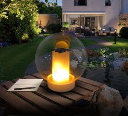 Cattara Wodoodporny Solar LED Flame, ciepły biały