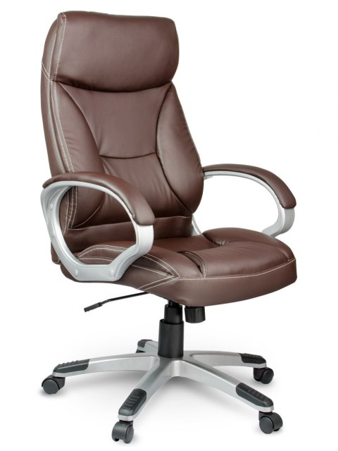 Fotel biurowy skórzany Eago EG-223 brązowy