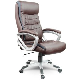 Fotel biurowy skórzany Eago EG-226 brązowy