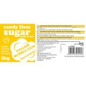 Kolorowy cukier do waty cukrowej żółty o smaku gumy balonowej 5kg