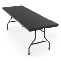 Jago Stół składany 183 cm dla 8 osób - czarny