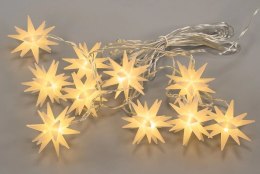 NEXOS Gwiazdki LED świąteczne, ciepła biel, przezroczysty ka