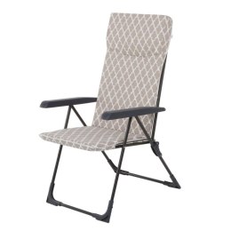 Krzesło ogrodowe kempingowe TORINO metalowe, beżowe