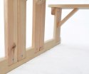 PIKNIK MASIV zestaw drewniany 180 cm - NATURALNY