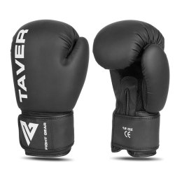 Rękawice bokserskie sparingowe T-407-Black 10 ozRękawice bokserskie sparingowe czarne matowe Taver T-407-Black 8 oz