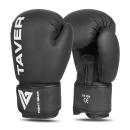 Rękawice bokserskie sparingowe T-407-Black 8 ozRękawice bokserskie sparingowe czarne matowe Taver T-407-Black 8 oz