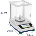 Waga laboratoryjna analityczna ze szklaną osłoną panelem dotykowym LCD 1200 g / 0.01 g