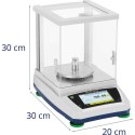 Waga laboratoryjna analityczna ze szklaną osłoną panelem dotykowym LCD 600 g / 0.01 g