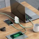 Kabel przewód zwijany 3w1 USB-C microUSB Iphone Lightning 1.7m zielony
