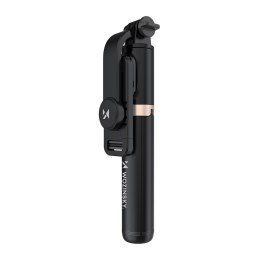 Selfie Stick teleskopowy statyw do zdjęć + pilot Bluetooth czarny