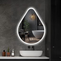 IREDA Lustro łazienkowe z oświetleniem LED, 80 x 50 cm
