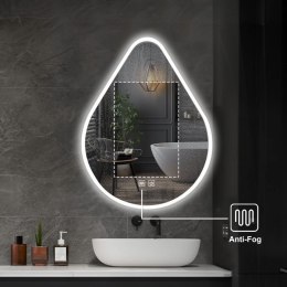 IREDA Lustro łazienkowe z oświetleniem LED, 80 x 50 cm