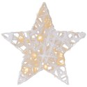 Gwiazda z brokatem, ciepła biel, 20 diod LED, Ø 30 cm