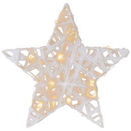 Gwiazda z brokatem, ciepła biel, 20 diod LED, Ø 30 cm