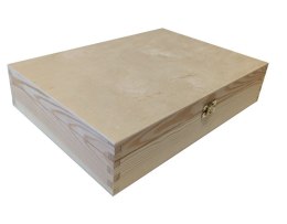 Zamykane drewniane pudełko, 35 x 7 x 25 cm