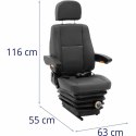 Siedzenie fotel uniwersalny regulowany do ciągnika traktorka kosiarki 52 x 50 cm