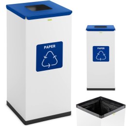 Kosz pojemnik stalowy do segregacji śmieci odpadów papieru 30.5x30.5x70cm 60L