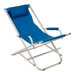 Krzesło składane, aluminium, niebieskie