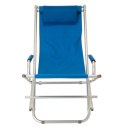 Krzesło składane, aluminium, niebieskie