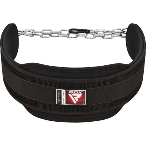 RDX PRO - PAS OBCIĄŻENIOWY DIP BELT CZARNYDip belt RDX Pas z łańcuchem do podnoszenia ciężakrów 100 kg