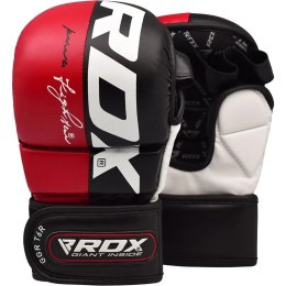 RDX REX T6 - RĘKAWICE DO MMA SPARINGOWE CZERWONE LRękawice sparingowe do MMA - grube i bezpieczne RDX REX T6 czerwone L