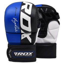 RDX REX T6 - RĘKAWICE DO MMA SPARINGOWE NIEBIESKIE XLRękawice sparingowe do MMA - grube i bezpieczne RDX REX T6 niebieskie