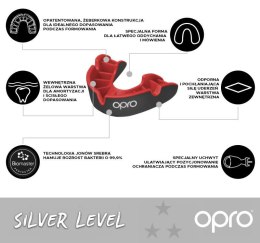 Ochraniacz na zęby Opro Silver - Czarno-CzerwonyOchraniacz na zęby Opro UFC Silver czarno-czerwony + pudełko