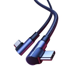 Kątowy kabel przewód w oplocie USB-C Quick Charge PD 100W 1m czarny