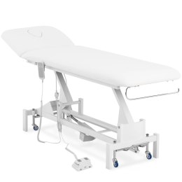Łóżko stół kosmetyczny do masażu elektryczny 1 silnik 200 kg LILLE - biały