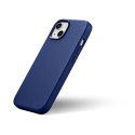 Pokrowiec etui z naturalnej skóry do iPhone 14 Plus MagSafe Case Leather niebieski