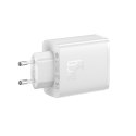 Ładowarka sieciowa GaN Cube Pro 65W 2x USB-C USB-A biała