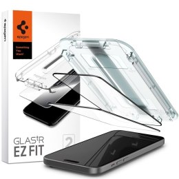 Szkło hartowane Glas.tR EZ Fit FC na iPhone 15 czarne - ZESTAW 2 szt.