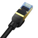 Szybki kabel sieciowy LAN RJ45 cat.7 10Gbps plecionka 15m czarny