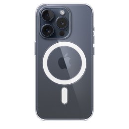 Oryginalne Etui silikonowe Apple do iPhone 15 Pro Max Clear Case MagSafe przezroczyste