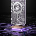 Magnetyczne etui iPhone 14 Plus MagSafe PQY Geek Series srebrne