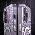 Magnetyczne etui iPhone 14 Pro MagSafe PQY Geek Series srebrne