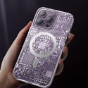 Magnetyczne etui iPhone 14 Pro MagSafe PQY Geek Series srebrne